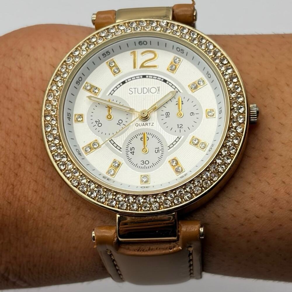 Gold & Brown Studio Time Watch
